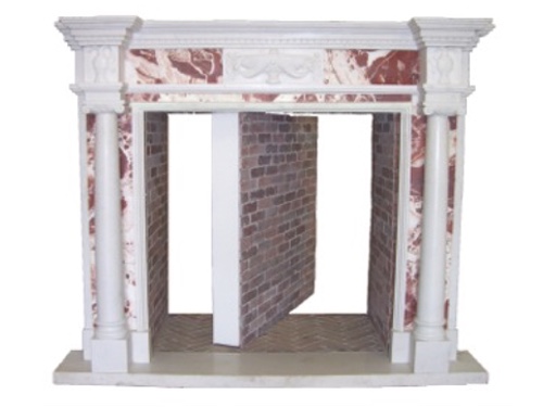 inward swing fireplace door.