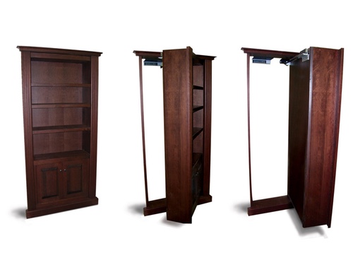 built in bookcase door, single