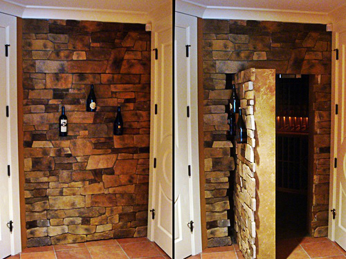 Stone Wine Rack Hidden Door