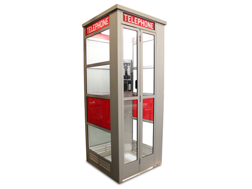 closed phone booth secret door