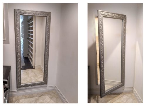 Antique mirror hidden door