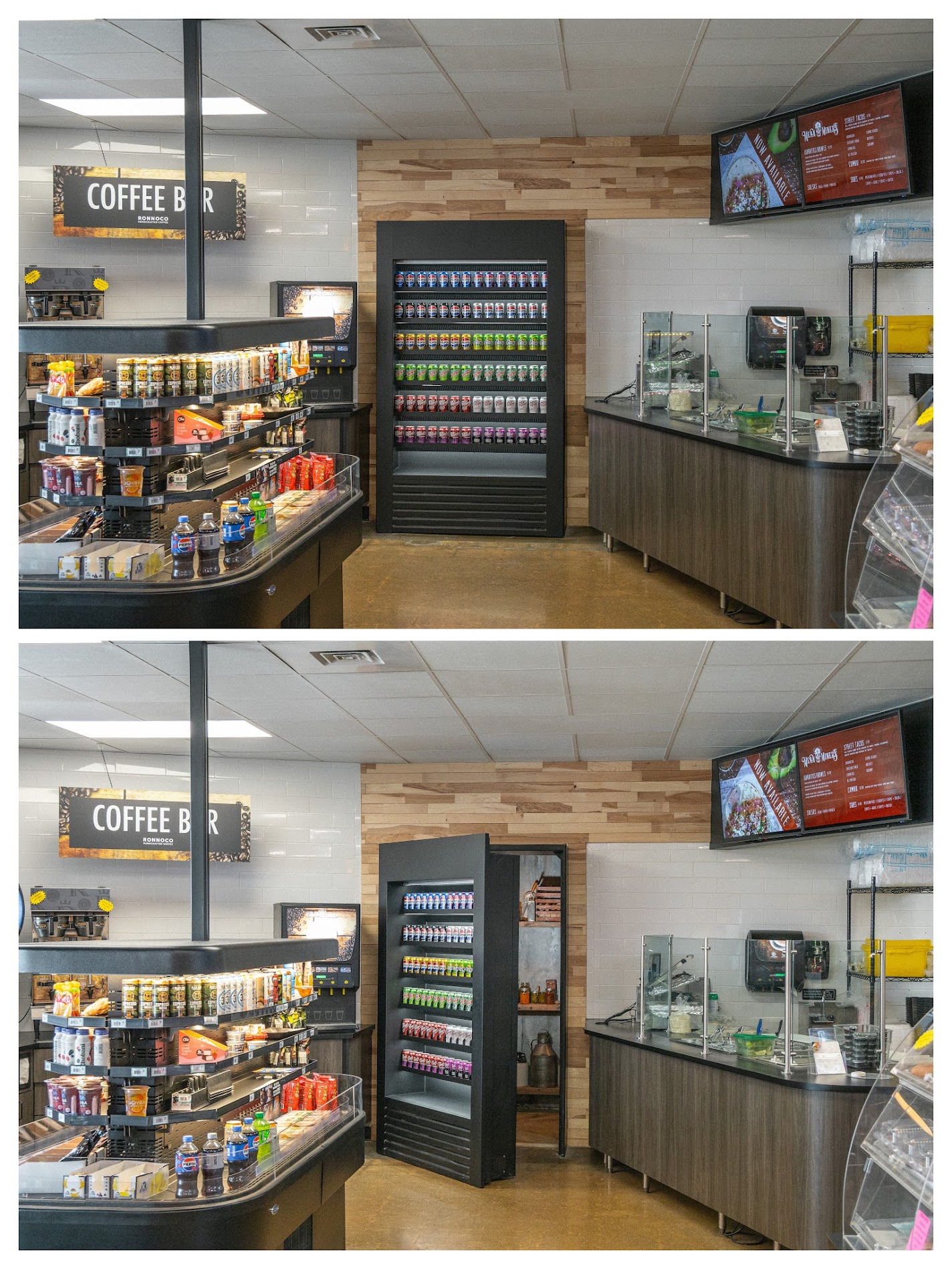 Convenience Store secret door.