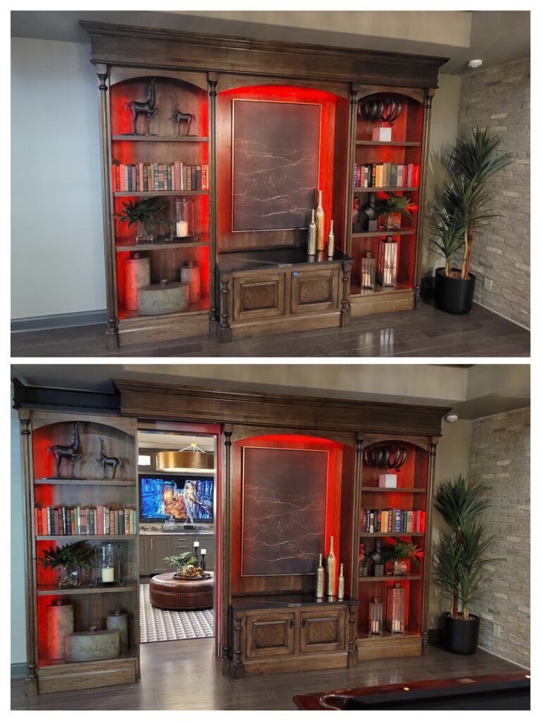 sliding alder bookcase door
