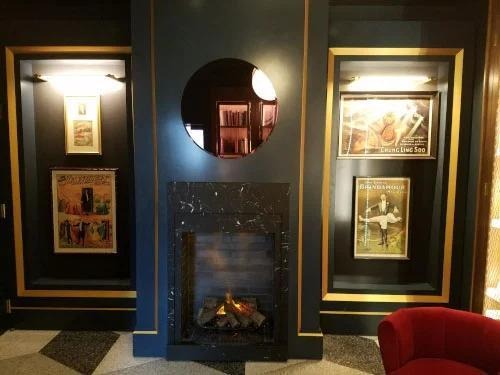 Fireplace hidden door