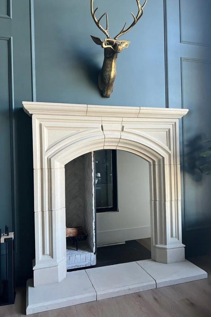 Fireplace hidden door